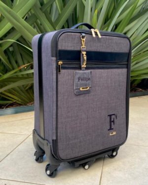 Mala de Rodinhas 360º – Linho Preto