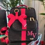 Mochila Londres - Shine Preto + Pink