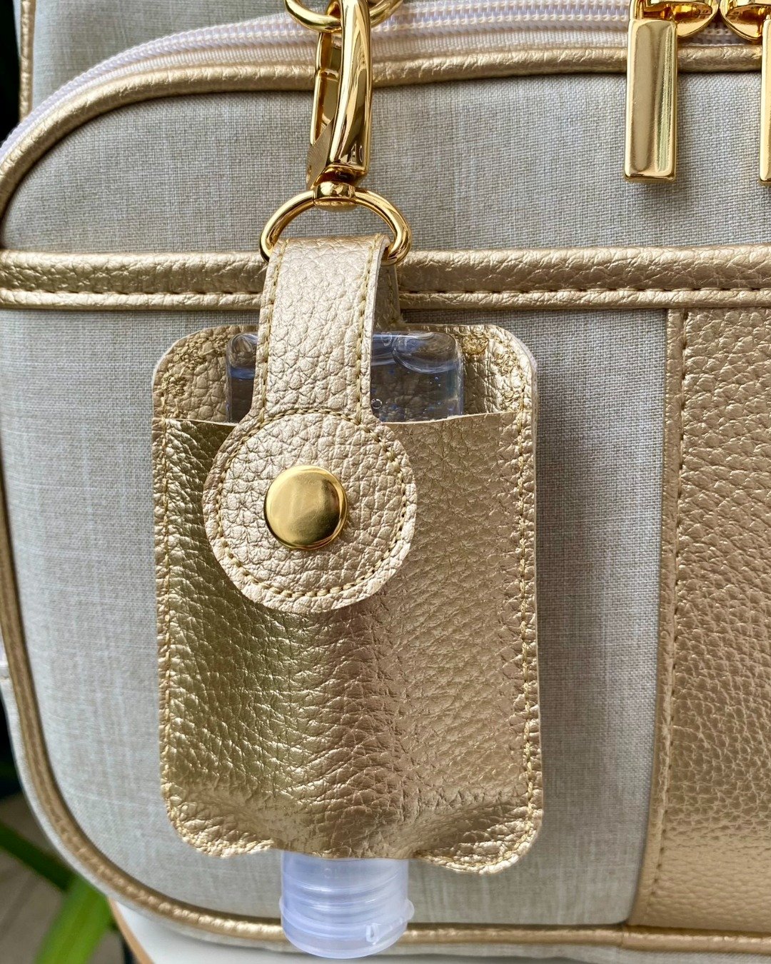 Porta Álcool em Gel – Dourado 60ml