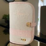 Porta Caderneta - Linho Bege Cru + rosê