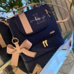 Frasqueira Térmica Paris - Linho Azul Marinho + Rosê