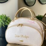 Bolsa Clássica M - Pérola + Dourado