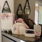 Kit Marsh 02 - Linho bege cru com fitas Rosê