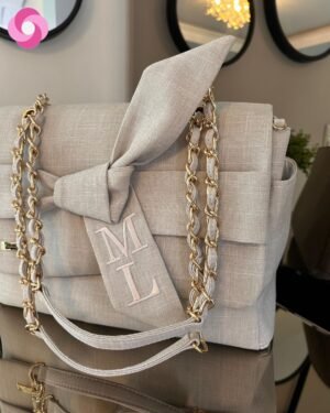 Bolsa Vegas – Laço de Fita – Bege Cru