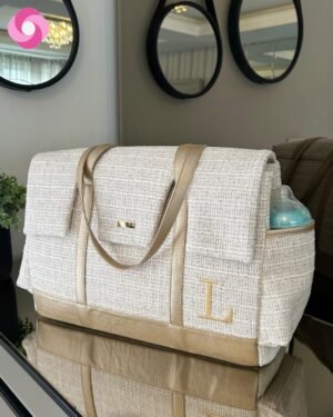 Bolsa Milano – Tweed + Dourado