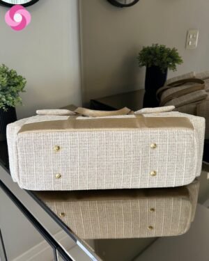 Bolsa Milano – Tweed + Dourado