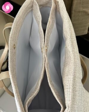 Bolsa Milano – Tweed com Bege