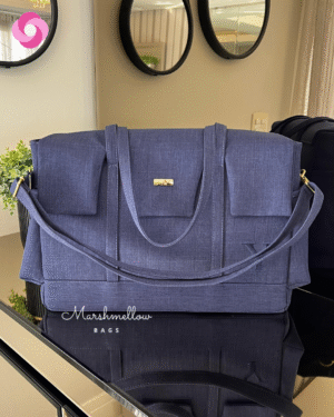 Bolsa Milano – Linho Azul Marinho