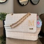 Bolsa Vegas - Tweed com Dourado