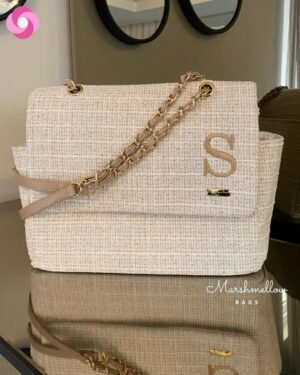 Bolsa Vegas – Tweed com Bege