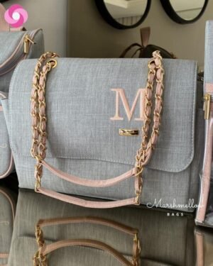 Bolsa Vegas –Cinza com Rosê