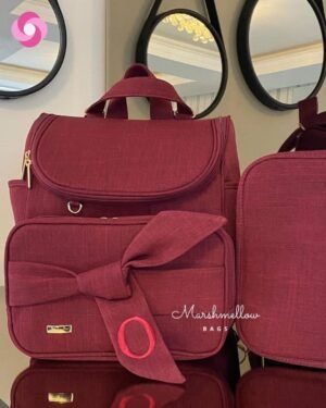 Mochila 2 em 1 – Linho Marsala