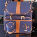 Mochila 2 em 1 - Azul Marinho com Caramelo